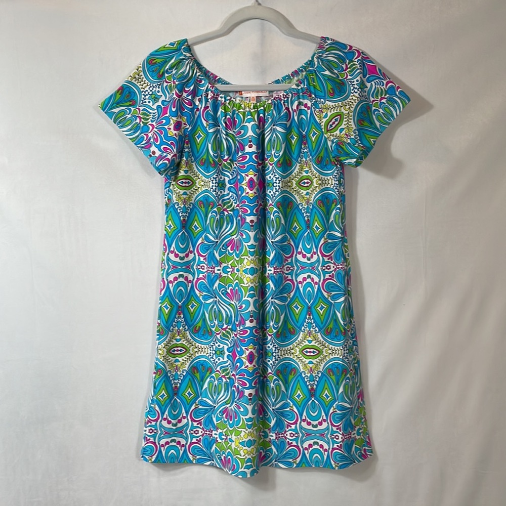 Jude Connally dress XS Made in USA Beautiful Colorful Print
